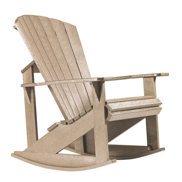 C R Plastic Products Generations Adirondack Rocking Chair Beige C04 07 Bellacor - Cr Plastic Patio Furniture