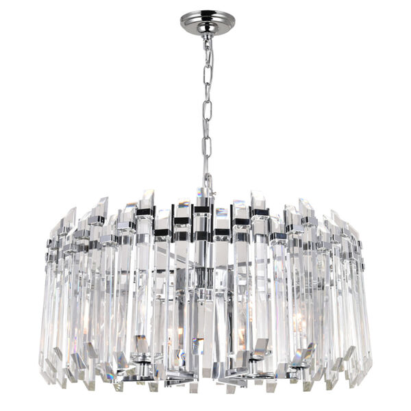 Henrietta Chrome Six-Light Chandelier with K9 Clear Crystals, image 3