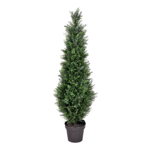 Green 4-Feet Potted Cedar Tree with UV Resistant, image 1