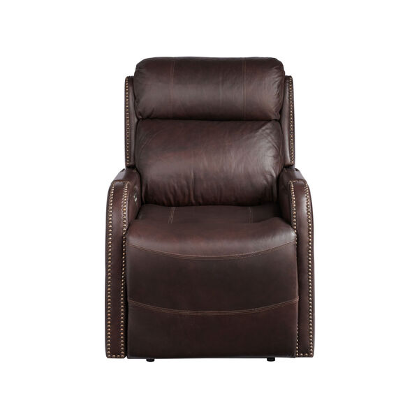 Mayfield Dark Bronze Hudson Umber Leather Motion Chair, image 1
