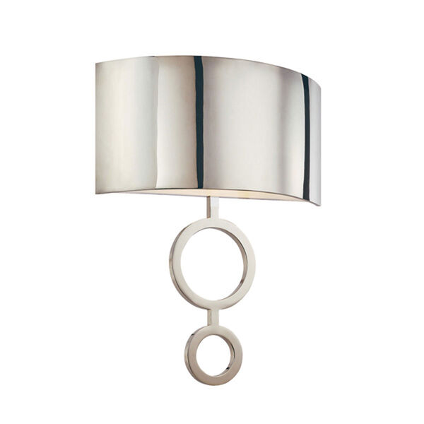 Dianelli 16-Inch Polished Nickel Fluorescent Sconce, image 1
