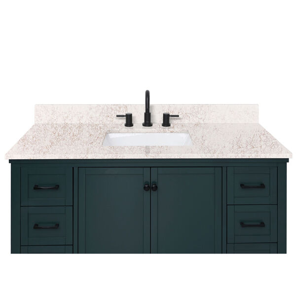 Lotte Radianz Alluring Quartz 49-Inch Vanity Top with Rectangular Sink, image 5