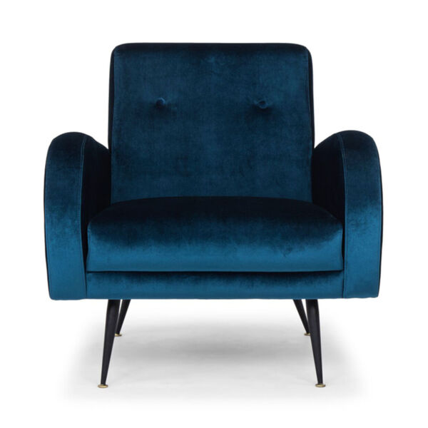 Hugo Midnight Blue and Black Occasional Chair, image 2