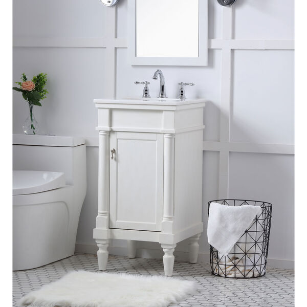 Lexington Antique White 18-Inch Vanity Sink Set, image 3