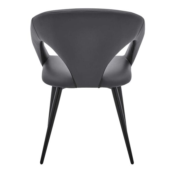 Elin Matte Black Gray Arm Chair, Set of Two, image 6