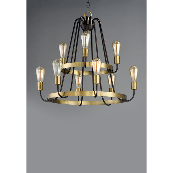 Haven Oil Rubbed Bronze and Antique Brass 27-Inch LED Chandelier, image 2