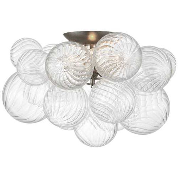 Talia Burnished Silver Three-Light Large Flush Mount by Julie Neill, image 1