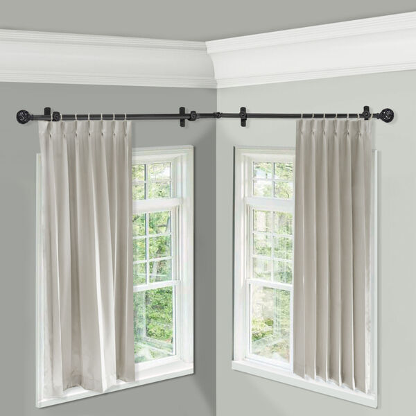 Leanette Corner Window Single Curtain Rod, image 2