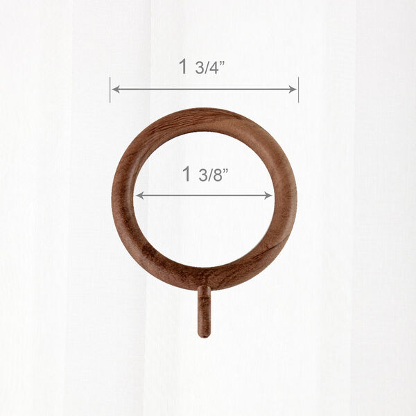 Chestnut Plastic Faux Wood Rings, image 3