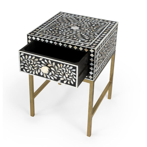 Purgenia Black and White Side Table, image 2