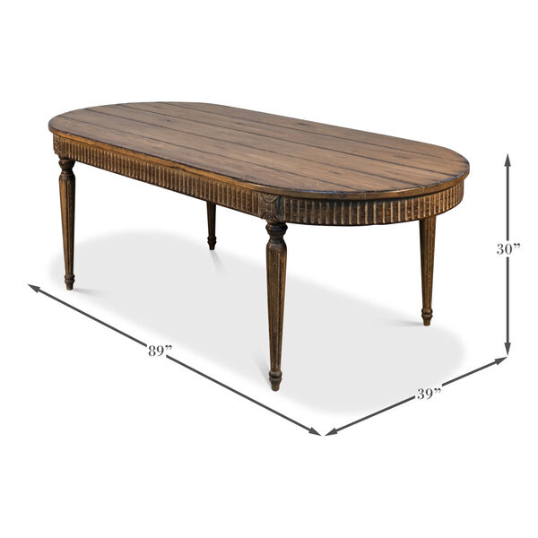 Tan 39-Inch Reproduction Dining Table, image 6