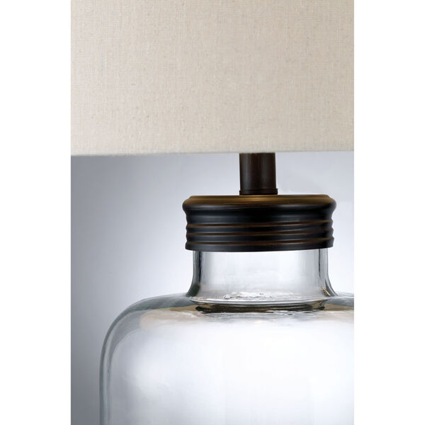 Newark Oil Rubbed Bronze Glass Jar One-Light Table Lamp, image 3