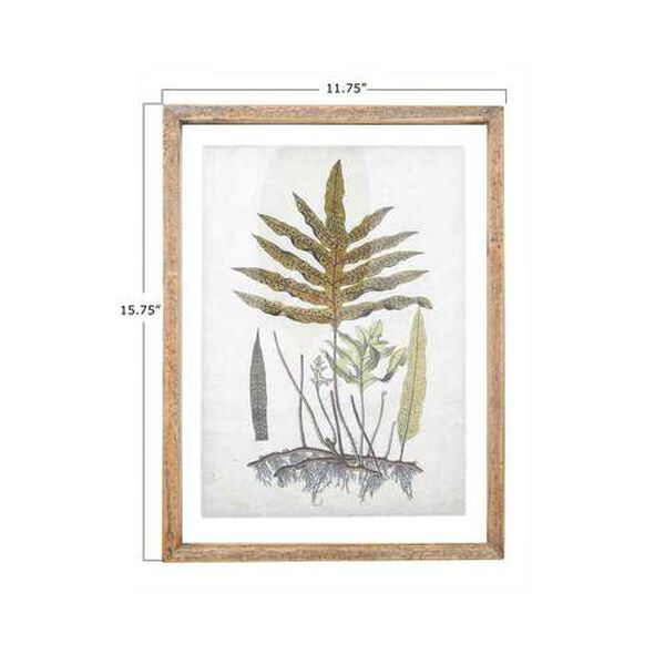 Multicolor 12 x 16-Inch Botanical Print on Textured Material Wall Decor, Set of 4, image 5