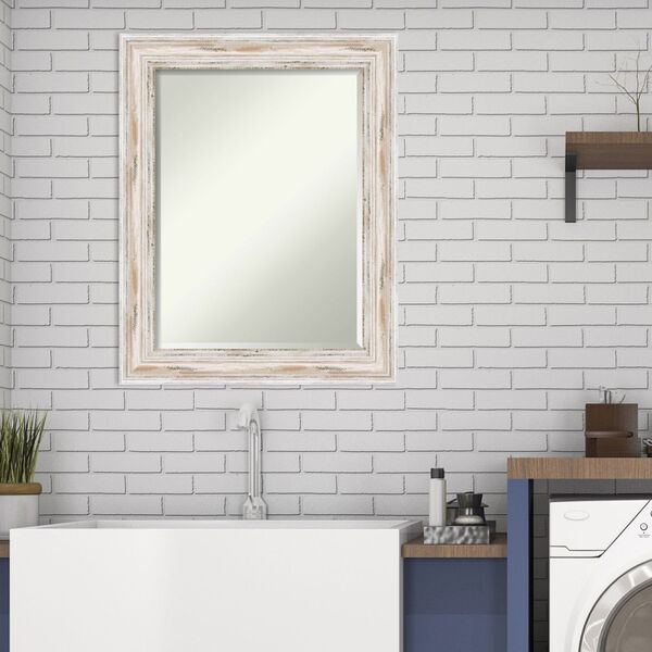 Alexandria White 23W X 29H-Inch Bathroom Vanity Wall Mirror, image 3