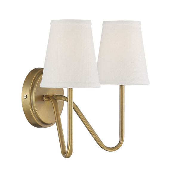 Lyndale Natural Brass Two-Light Wall Sconce, image 3