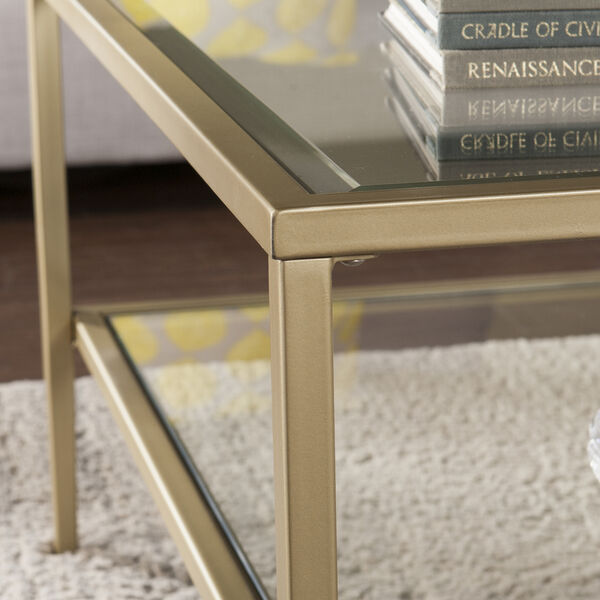 Keller Gold with Light Sheen Cocktail Table, image 2