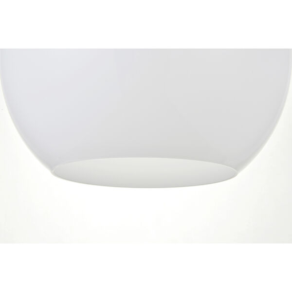 Baxter Black and Frosted White 11-Inch One-Light Pendant, image 4