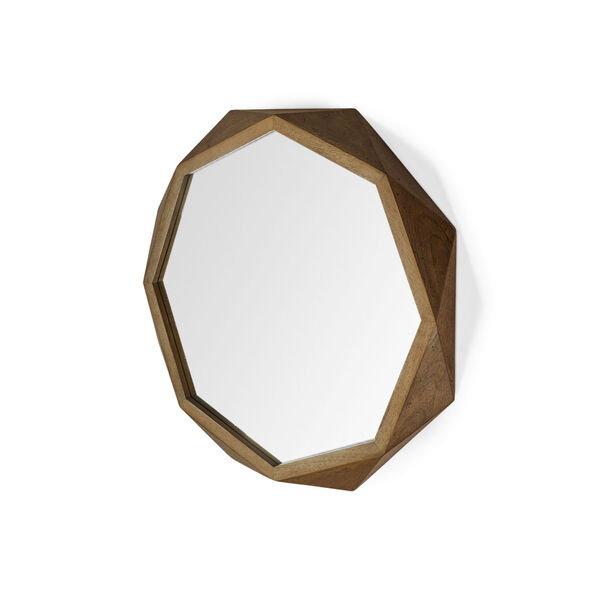 Aramis I Brown Octagonal Wall Mirror, image 1