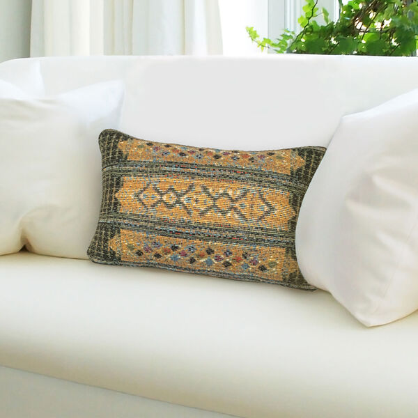 Marina Green Liora Manne Tribal Stripe Indoor-Outdoor Pillow, image 2