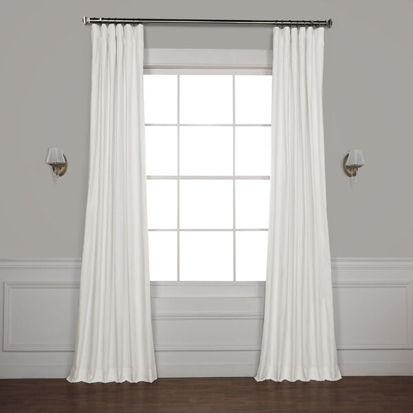 Whisper White Solid Cotton Blackout Curtain - SAMPLE SWATCH ONLY, image 1