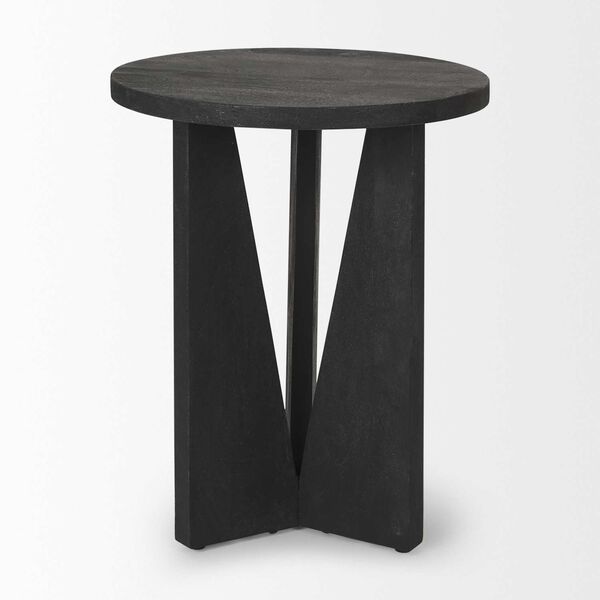 Mattius Black Wood Accent Table, image 2