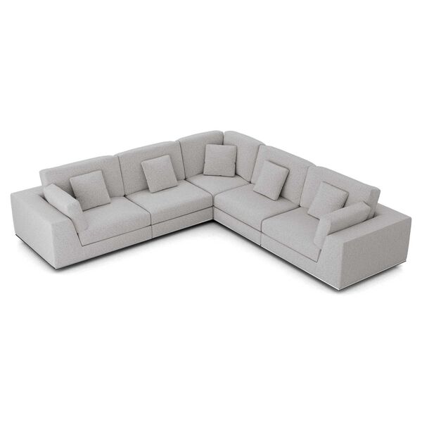 Vera Gris Fabric Corner Modular Sofa, image 3