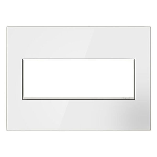 White on White Mirror 3-Gang Wall Plate, image 1
