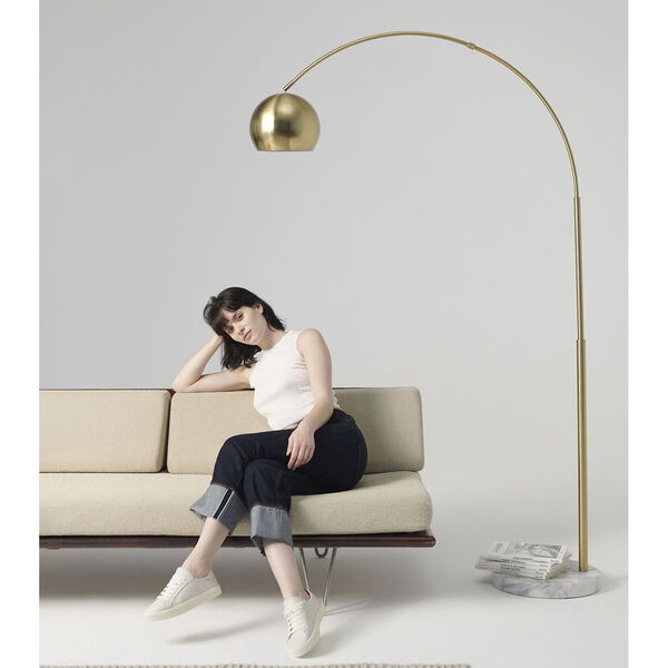 Olivia Brass LED Floor Lamp, image 2