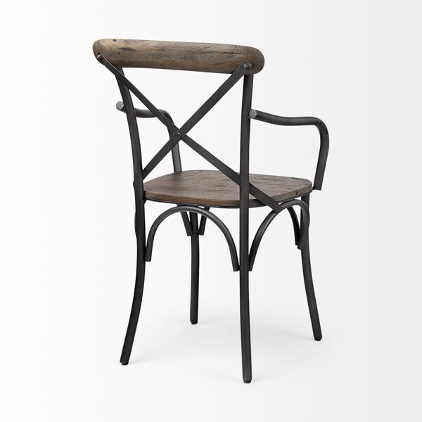 Etienne II Gray and Brown Solid Wood Dining Chair, image 6