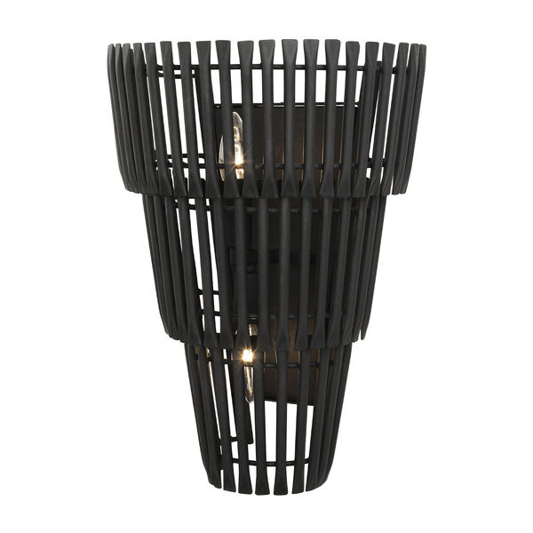 Apollo Carbon Two-Light Wall Sconce, image 2