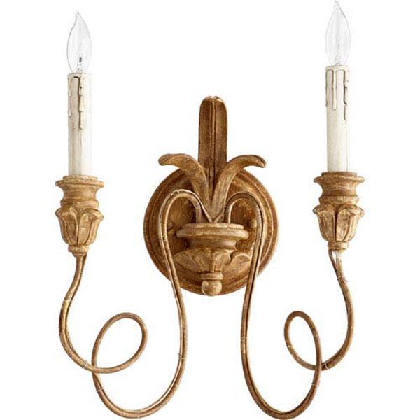 Salento French Umber 14-Inch Two Light Wall Mounted Fixture, image 1
