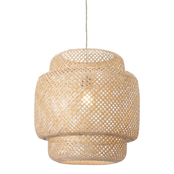 Finch Natural Woven One-Light Pendant, image 1