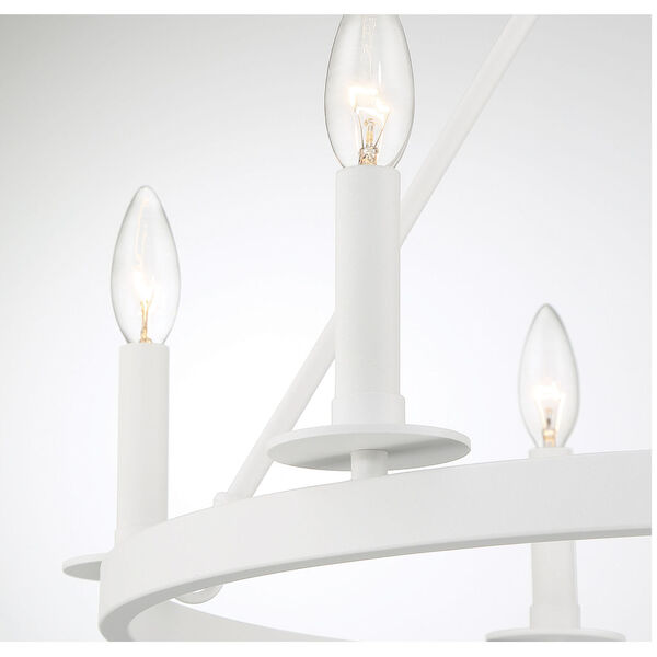 Bisque White Six-Light Chandelier, image 6