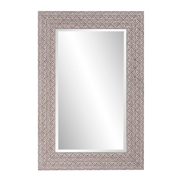Morris Faux Embossed Gray Mirror, image 2