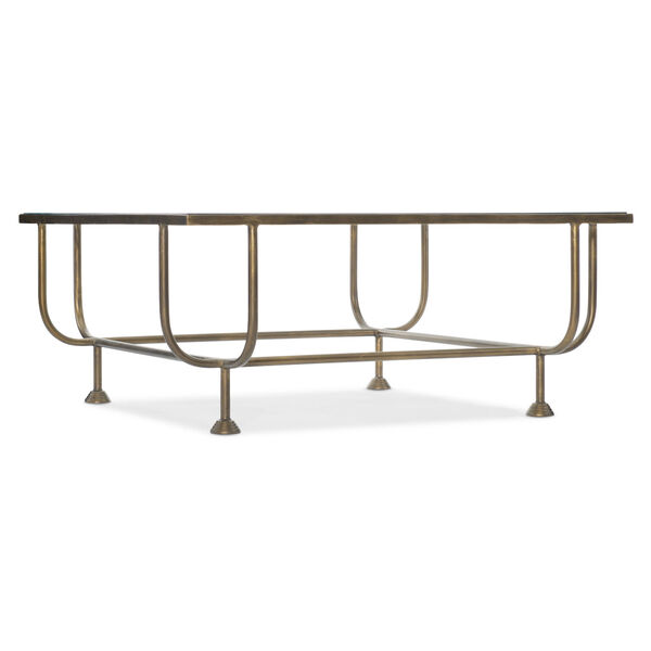 Commerce and Market Bronze Gold Kiara Square Cocktail Table, image 1