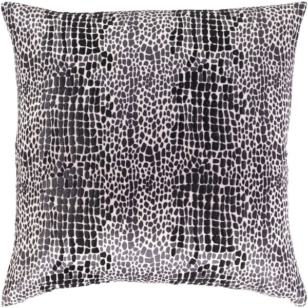 Safari Blush and Black 20 x 20 Inch Throw Pillow, image 1