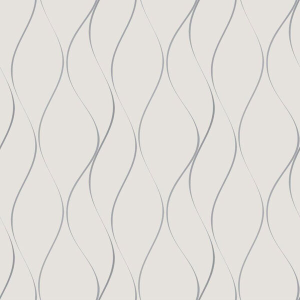 Dazzling Dimensions Wavy Stripe Wallpaper- Sample Swatch Only, image 1
