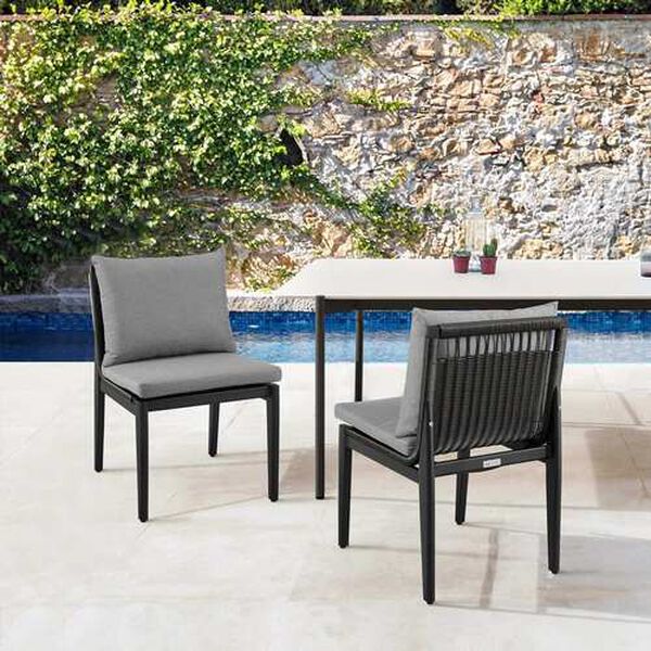 Grand Black Outdoor Dining Chair, image 2