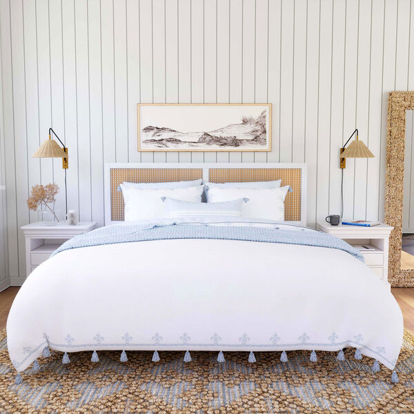 Serena White King Headboard with Frame, image 3