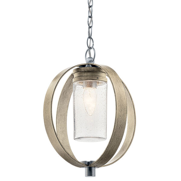 Grand Bank Distressed Antique Gray One-Light Outdoor Pendant, image 4