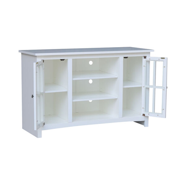 White 48-Inch TV Stand with Two Door, image 3