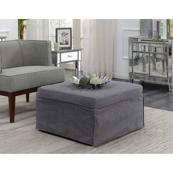 Designs4Comfort Folding Bed Ottoman in Soft Gray, image 3