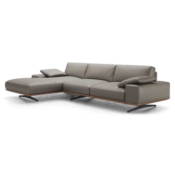 Blackwell Grayish Leather Left-Facing Sectional Sofa, image 2