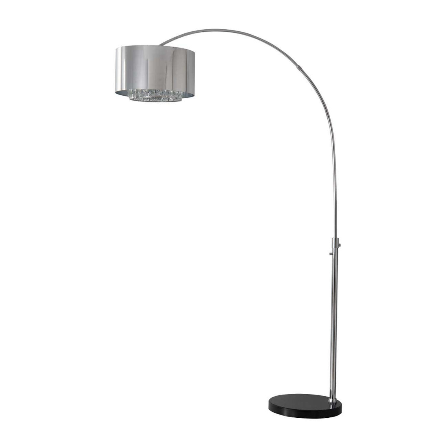 beautiful S302# double floor lamp curve oh led CMS lighting white finish 