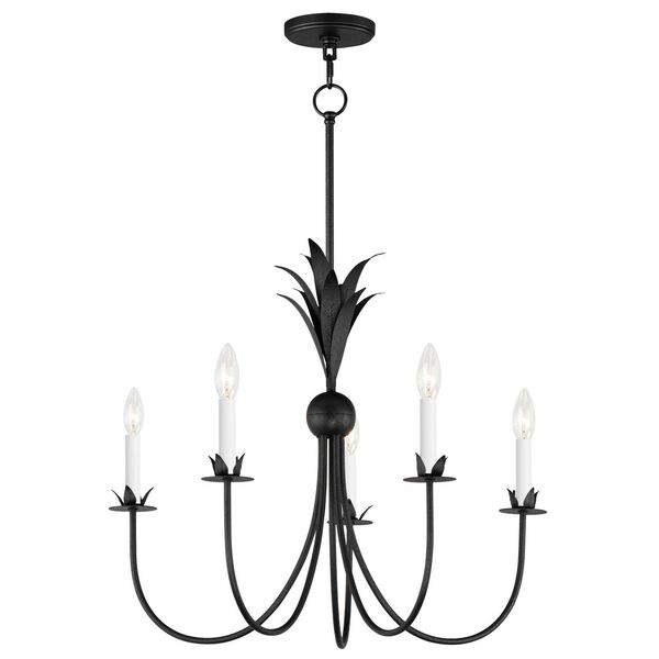 Paloma Anthracite Five-Light Chandelier, image 1
