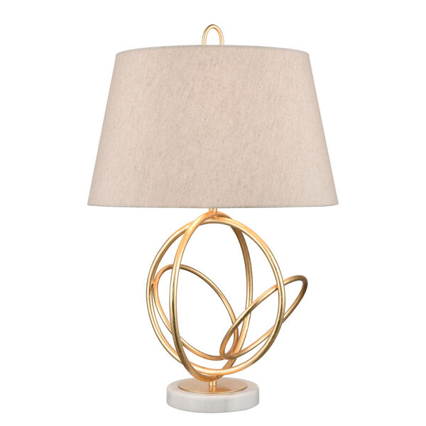 Morely Gold Leaf One-Light Table Lamp, image 1