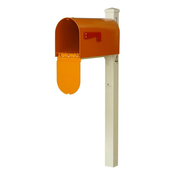 Rigby Orange Curbside Mailbox and Post, image 3