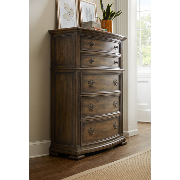 Hill Country Gillespie Brown Five-Drawer Chest, image 3
