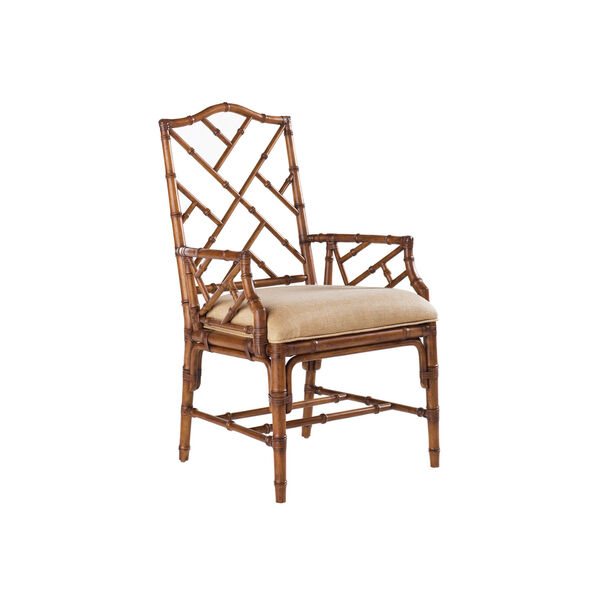 Island Estate Brown and Ivory Ceylon Arm Chair, image 1