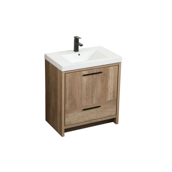 Wyatt Natural Oak 30-Inch Single Bathroom Vanity, image 1